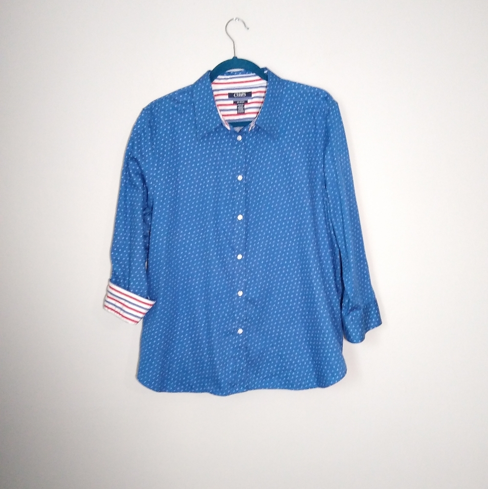 NWOT Chaps Women's Button Down Shirt No Iron XXL